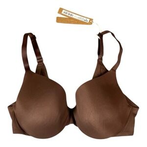 SKIMS Smoothing Intimates Full Coverage Bra Lightly Lined Cocoa Womens Size 34C